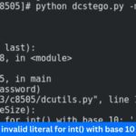 invalid literal for int() with base 10